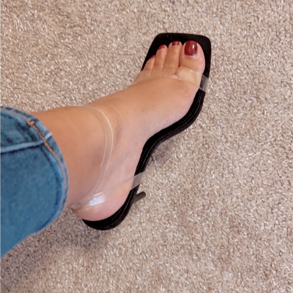 Simmi London clear strap square toe heels - Picture 8 of 8